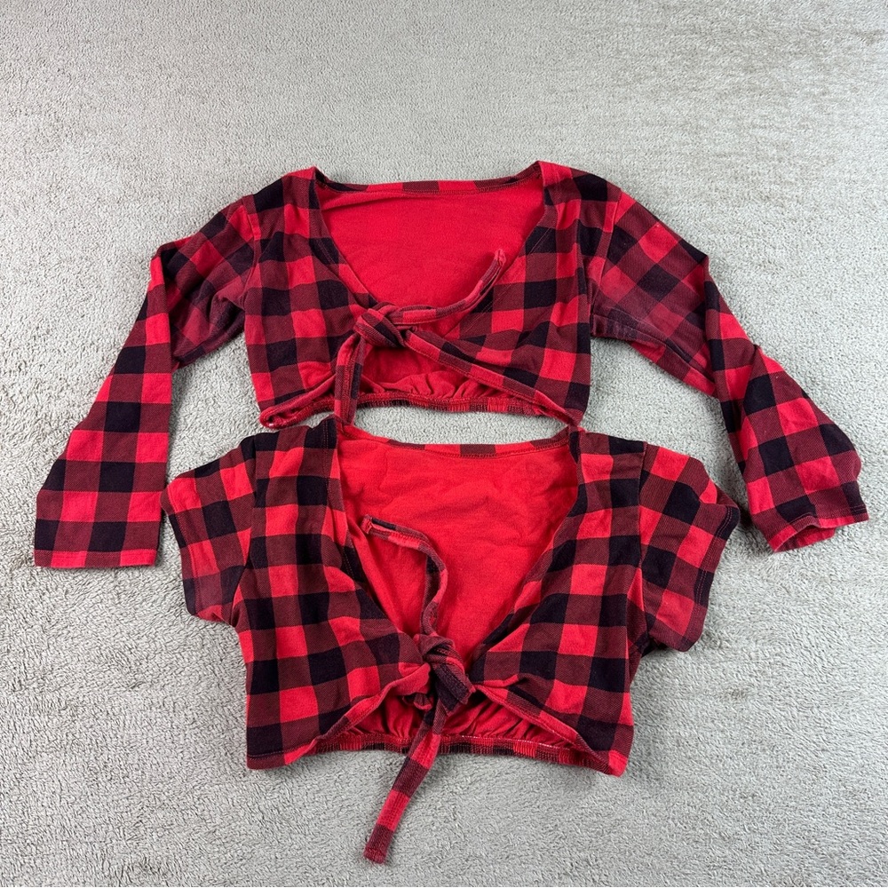 Twin peaks cheerleading shirts xs/s women’s red plaid READ